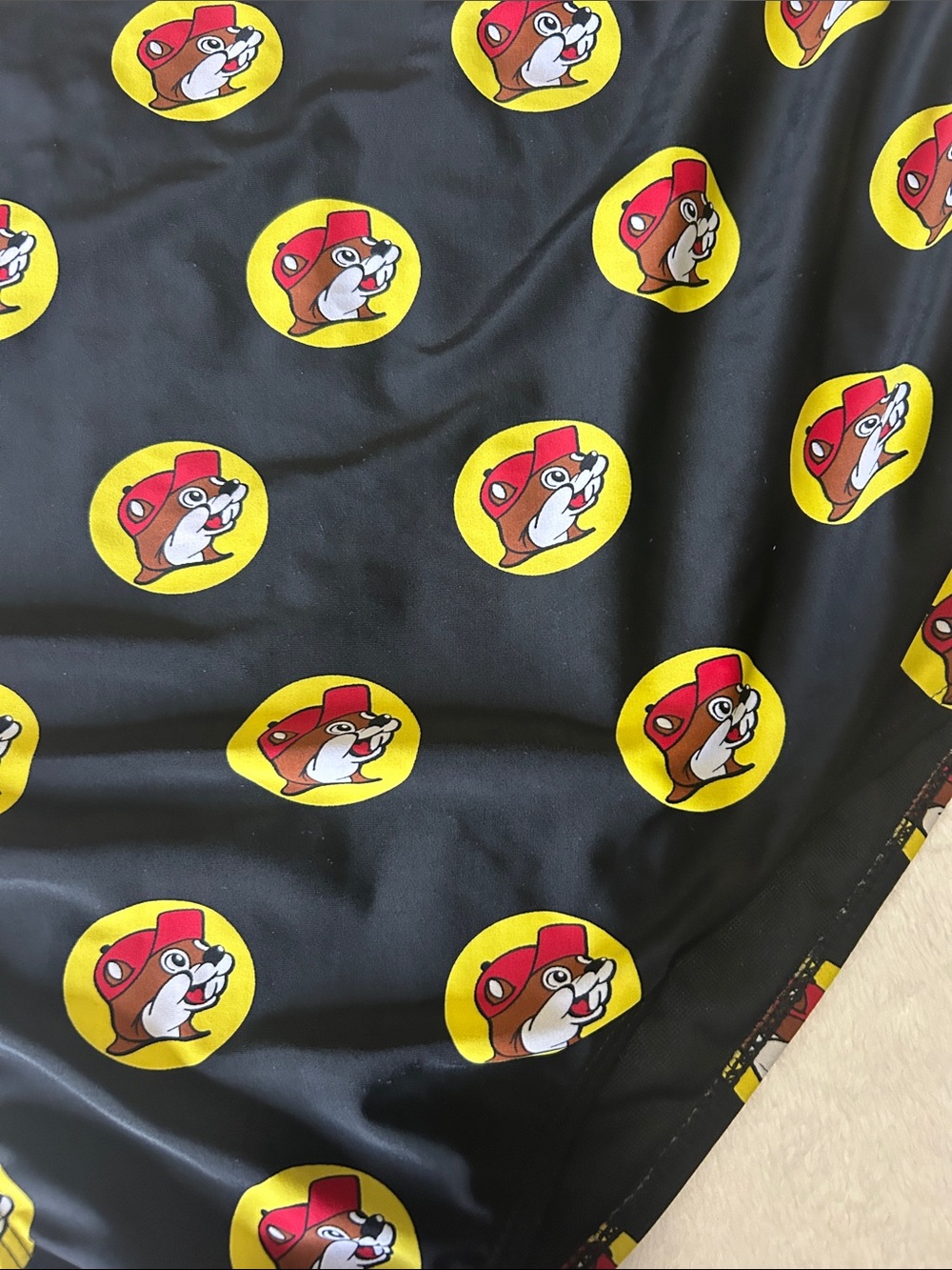 Women’s Black Buccee’s Swim One-Piece with Red & Yellow Beaver Print-XL - Picture 7 of 10